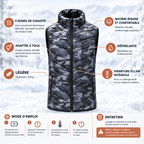 Veste chauffant sans manche Camouflage