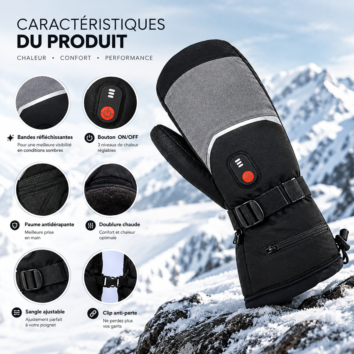 Moufle Chauffante Rechargeables
