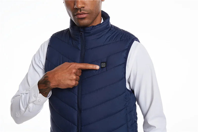 Veste chauffante sans manche Bleu