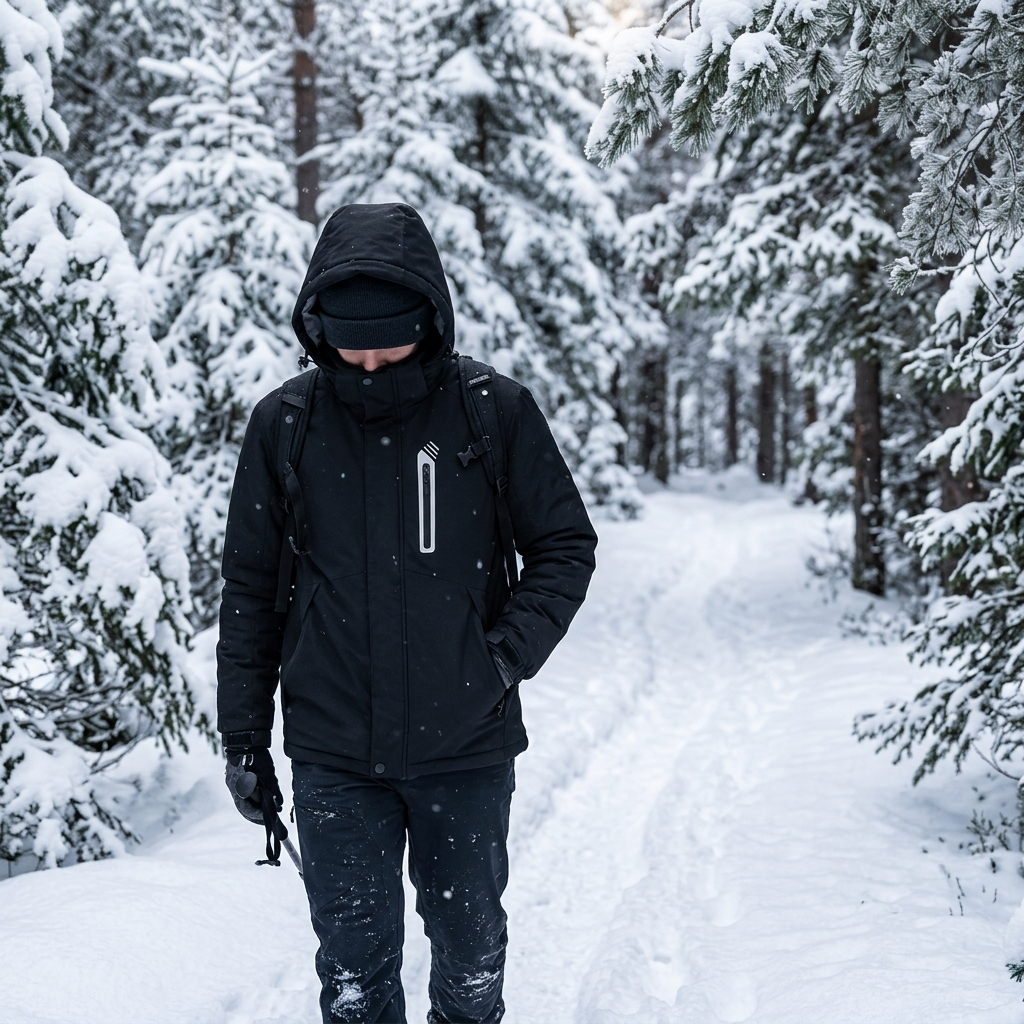 Veste Chauffante à Capuche Amovible