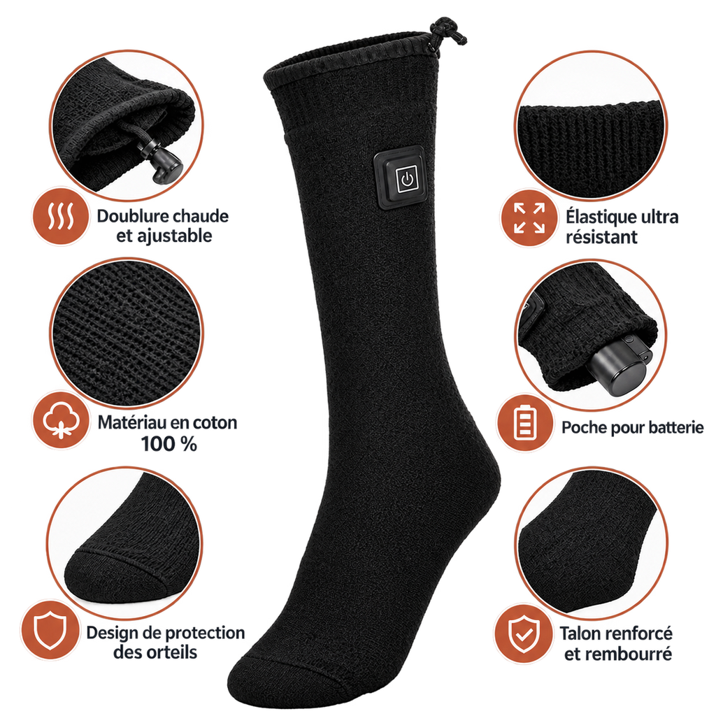 Chaussettes chauffantes Noires
