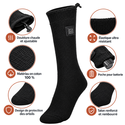 Chaussettes chauffantes Noires